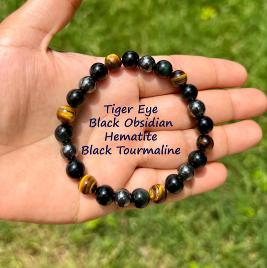 Black Tourmaline Bracelet for Men