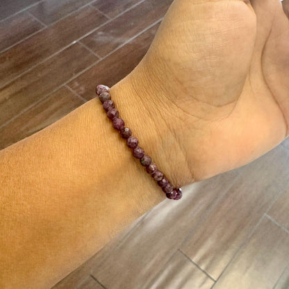 4mm Ruby Bracelet for Women