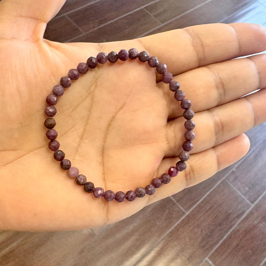 4mm Ruby Bracelet for Women