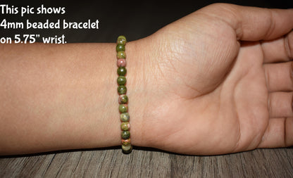 4mm Unakite Bracelet